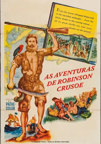 Capa As Aventuras de Robinson Crusoe (1954)
